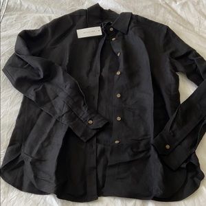 Ann Taylor Linen Button Down Blouse